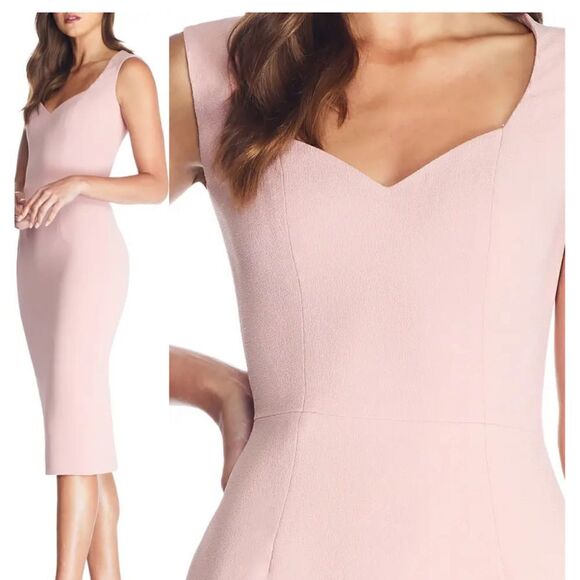 DRESS THE POPULATION Elle Sheath in blush Size XS - Picture 1 of 8